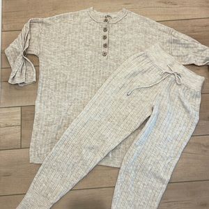 Intimately Free People Around The Clock Sweater Set in Oatmeal XS